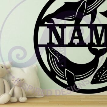 Intra απο ξύλο plywood 3mm-4mm πάχος – Λέιζερ εξατομικευμένης επιγραφής Wall Whales Δίασταση  20x20 cm INTRAFABR-81701504 - Image 2