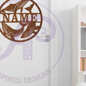 Intra απο ξύλο plywood 3mm-4mm πάχος – Λέιζερ εξατομικευμένης επιγραφής Wall Whales Δίασταση  20x20 cm INTRAFABR-81701504 - Image 3