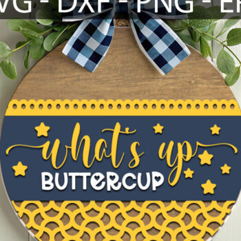 Intra απο ξύλο plywood 3mm-4mm πάχος – What's Up Buttercup Spring Door Δίασταση  20x20 cm INTRAFABR-117547705 - Image 2