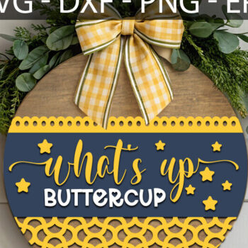 Intra απο ξύλο plywood 3mm-4mm πάχος – What's Up Buttercup Spring Door Δίασταση  20x20 cm INTRAFABR-117547705 - Image 3