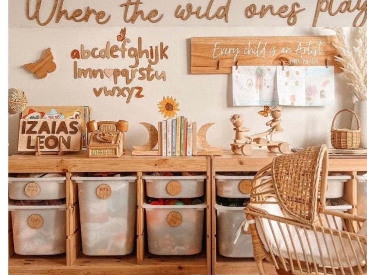 Intra απο ξύλο plywood 3mm-4mm πάχος – Εκεί που οι άγριοι παίζουν Wall Words Δίασταση  20x20 cm INTRAFABR-101517901