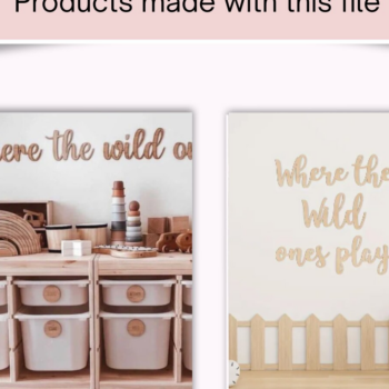 Intra απο ξύλο plywood 3mm-4mm πάχος – Εκεί που οι άγριοι παίζουν Wall Words Δίασταση  20x20 cm INTRAFABR-101517901 - Image 5