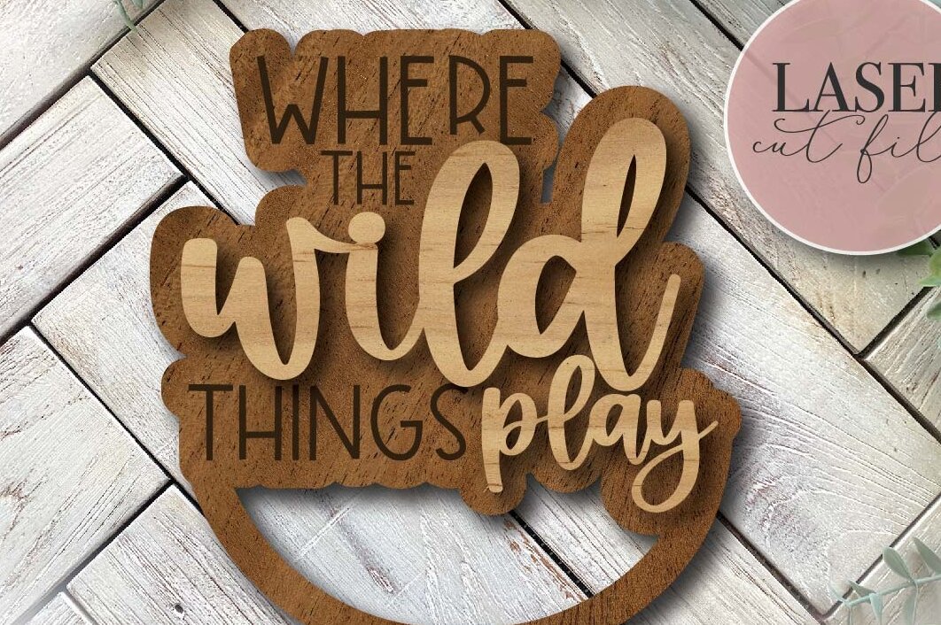 Intra απο ξύλο plywood 3mm-4mm πάχος – Where the Wild Things, Playroom Δίασταση  20x20 cm INTRAFABR-75010181