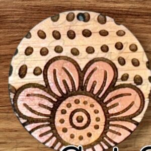 Intra απο ξύλο plywood 3mm-4mm πάχος – Υπέροχα φλοράλ σκουλαρίκια Δίασταση  5x5 cm INTRAFABR-94866208