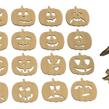 Intra απο ξύλο plywood 3mm-4mm πάχος – Whimsical Pumpkin Cup Holder Kit Laser Δίασταση  20x20 cm INTRAFABR-99989308 - Image 2