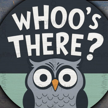 Intra απο ξύλο plywood 3mm-4mm πάχος – Whoo's There Κρεμάστρα πόρτας κουκουβάγιας 3D Δίασταση  20x20 cm INTRAFABR-104867955 - Image 4