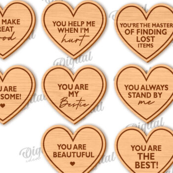 Intra απο ξύλο plywood 3mm-4mm πάχος – Why I Love You Mom Boxes LaserCut Bundle Δίασταση  20x20 cm INTRAFABR-118488976 - Image 3