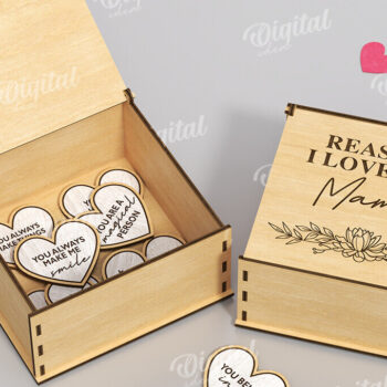 Intra απο ξύλο plywood 3mm-4mm πάχος – Why I Love You Mom Boxes LaserCut Bundle Δίασταση  20x20 cm INTRAFABR-118488976 - Image 8