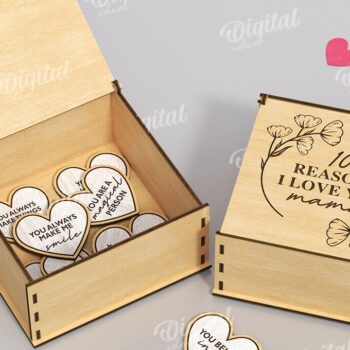 Intra απο ξύλο plywood 3mm-4mm πάχος – Why I Love You Mom Boxes LaserCut Bundle Δίασταση  20x20 cm INTRAFABR-118488976 - Image 10