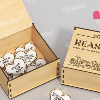 Intra απο ξύλο plywood 3mm-4mm πάχος – Why I Love You Mom Boxes LaserCut Bundle Δίασταση  20x20 cm INTRAFABR-118488976 - Image 11