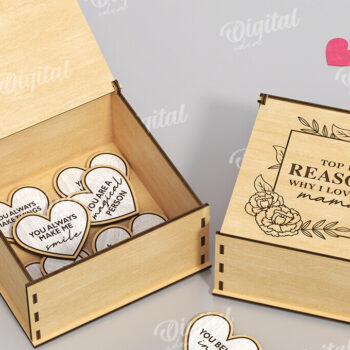 Intra απο ξύλο plywood 3mm-4mm πάχος – Why I Love You Mom Boxes LaserCut Bundle Δίασταση  20x20 cm INTRAFABR-118488976 - Image 14