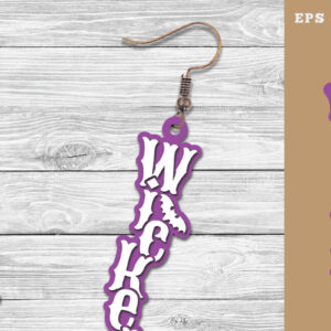 Intra απο ξύλο plywood 3mm-4mm πάχος – Σκουλαρίκια Wicked Δίασταση  5x5 cm INTRAFABR-111526785