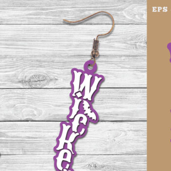 Intra απο ξύλο plywood 3mm-4mm πάχος – Σκουλαρίκια Wicked Δίασταση 5x5 cm INTRAFABR-111526785 - Image 1