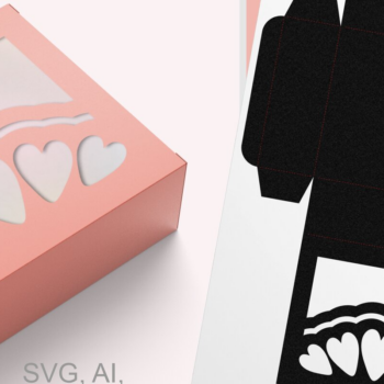 Intra απο ξύλο plywood 3mm-4mm πάχος – Φαρδύ παράθυρο με καρδιές ορθογώνιο κουτί Δίασταση  20x20 cm INTRAFABR-76077556 - Image 2