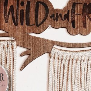 Intra απο ξύλο plywood 3mm-4mm πάχος – Wild and Free Macrame Laser Δίασταση  20x20 cm INTRAFABR-74859759