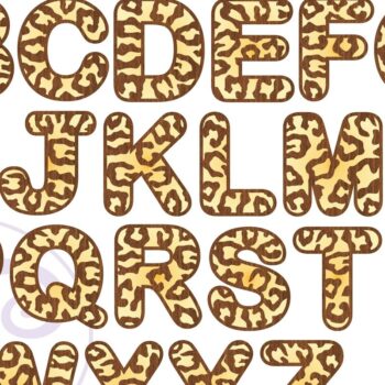 Intra απο ξύλο plywood 3mm-4mm πάχος – Wild Animal Print Γράμματα Alphabet X 78 Δίασταση 20x20 cm INTRAFABR-78170192 - Image 3