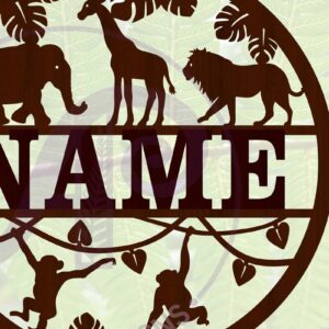 Intra απο ξύλο plywood 3mm-4mm πάχος – Αρχείο περικοπής Name Wild Animals Δίασταση  20x20 cm INTRAFABR-67500880