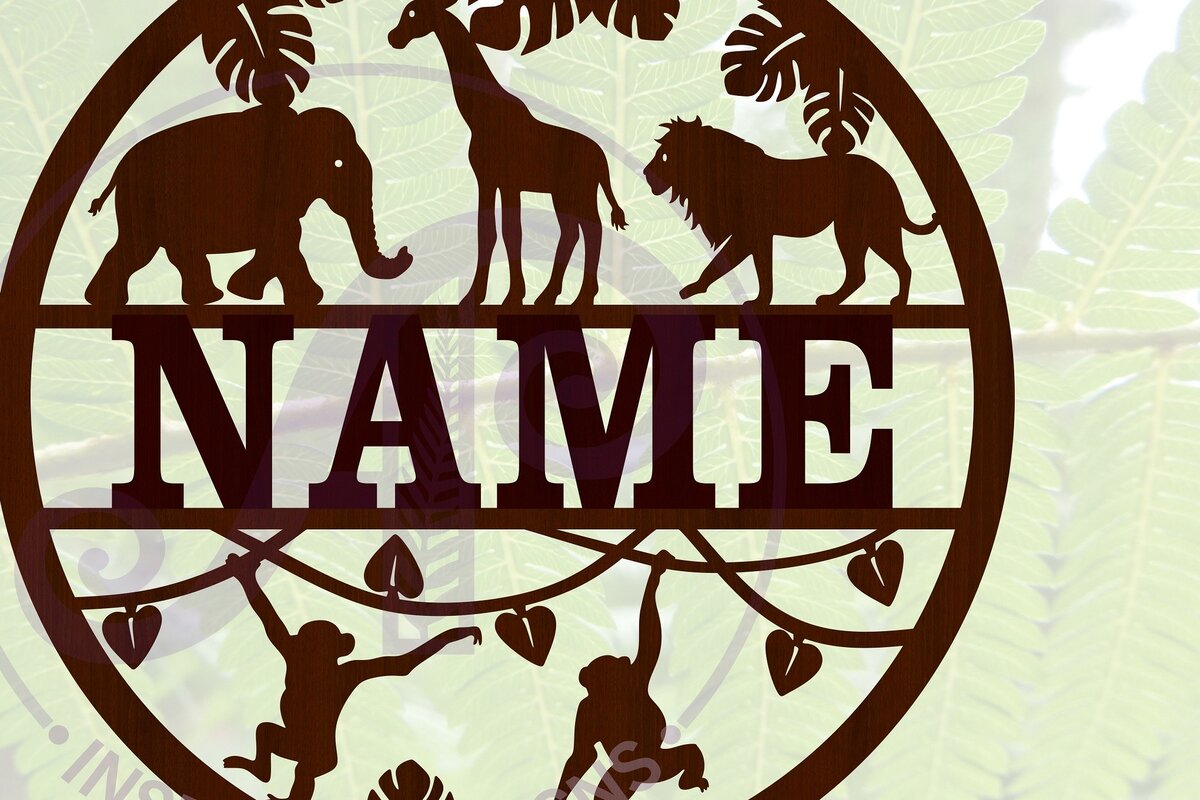 Intra απο ξύλο plywood 3mm-4mm πάχος – Αρχείο περικοπής Name Wild Animals Δίασταση  20x20 cm INTRAFABR-67500880