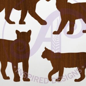 Intra απο ξύλο plywood 3mm-4mm πάχος – Άγριες γάτες από τη Βόρεια Αμερική Σιλουέτα Δίασταση  20x20 cm INTRAFABR-117131340