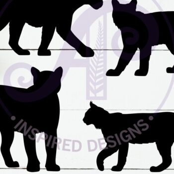 Intra απο ξύλο plywood 3mm-4mm πάχος – Άγριες γάτες από τη Βόρεια Αμερική Σιλουέτα Δίασταση  20x20 cm INTRAFABR-117131340 - Image 2