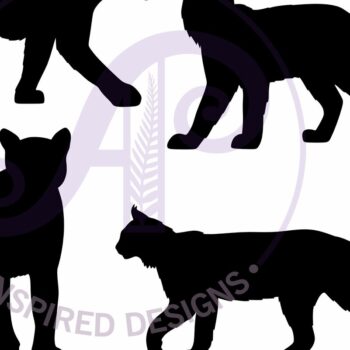 Intra απο ξύλο plywood 3mm-4mm πάχος – Άγριες γάτες από τη Βόρεια Αμερική Σιλουέτα Δίασταση  20x20 cm INTRAFABR-117131340 - Image 4