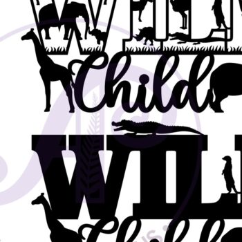 Intra απο ξύλο plywood 3mm-4mm πάχος – Αρχείο κοπής με λέιζερ Wild Child Δίασταση  20x20 cm INTRAFABR-96174550 - Image 3