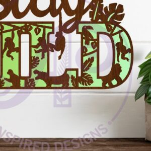 Intra απο ξύλο plywood 3mm-4mm πάχος – Αρχείο κοπής με λέιζερ Wild Child Δίασταση  20x20 cm INTRAFABR-83893247