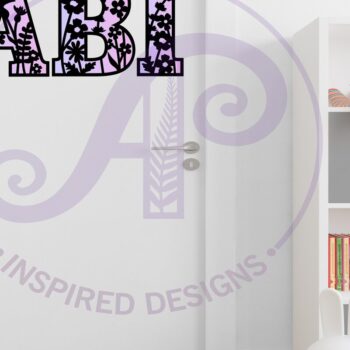 Intra απο ξύλο plywood 3mm-4mm πάχος – Σετ γραμμάτων αλφάβητου άγριο λουλούδι. 2 στρώμα Δίασταση  20x20 cm INTRAFABR-88784580 - Image 5