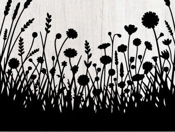 Intra απο ξύλο plywood 3mm-4mm πάχος – Wild Flower Garden Wall Art 1576 Δίασταση  40x30 cm INTRAFABR-121541417 - Image 1