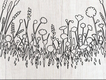 Intra απο ξύλο plywood 3mm-4mm πάχος – Wild Flower Garden Wall Art 1576 Δίασταση  40x30 cm INTRAFABR-121541417 - Image 2