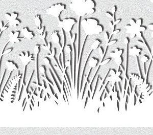 Intra απο ξύλο plywood 3mm-4mm πάχος – Wild Flower Garden Wall Art 1578 Δίασταση  40x30 cm INTRAFABR-121571219