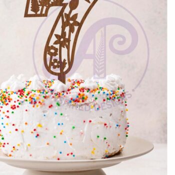 Intra απο ξύλο plywood 3mm-4mm πάχος – Wild Flower Number Cake Toppers Cut Δίασταση 20x20 cm INTRAFABR-101136657 - Image 2