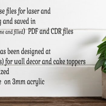 Intra απο ξύλο plywood 3mm-4mm πάχος – Wild Flower Number Cake Toppers Cut Δίασταση 20x20 cm INTRAFABR-101136657 - Image 4