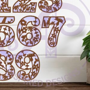 Intra απο ξύλο plywood 3mm-4mm πάχος – Άγριο λουλούδι αριθμός δύο επιπέδων τοίχου σημάδι Δίασταση  40x30 cm INTRAFABR-101136785