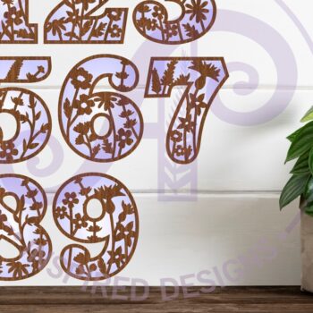 Intra απο ξύλο plywood 3mm-4mm πάχος – Άγριο λουλούδι αριθμός δύο επιπέδων τοίχου σημάδι Δίασταση  40x30 cm INTRAFABR-101136785 - Image 1