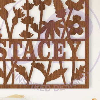 Intra απο ξύλο plywood 3mm-4mm πάχος – Τετράγωνο όνομα άγριο λουλούδι Laser Δίασταση  20x20 cm INTRAFABR-108140722 - Image 1