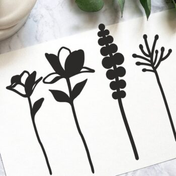 Intra απο ξύλο plywood 3mm-4mm πάχος – Μπουκέτο με άγρια ​​λουλούδια Files Cut Laser Δίασταση  20x20 cm INTRAFABR-38056642 - Image 2