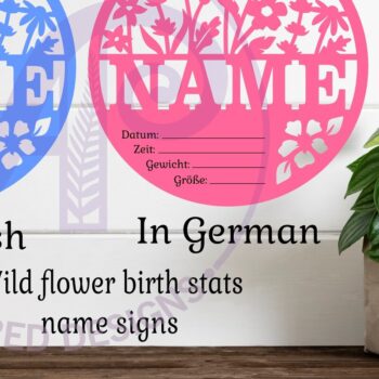 Intra απο ξύλο plywood 3mm-4mm πάχος – Άγρια λουλούδια Στατιστικά νεογέννητου μωρού, Γέννηση Δίασταση  20x20 cm INTRAFABR-105836783 - Image 2