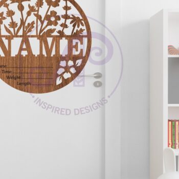 Intra απο ξύλο plywood 3mm-4mm πάχος – Άγρια λουλούδια Στατιστικά νεογέννητου μωρού, Γέννηση Δίασταση  20x20 cm INTRAFABR-105836783 - Image 4