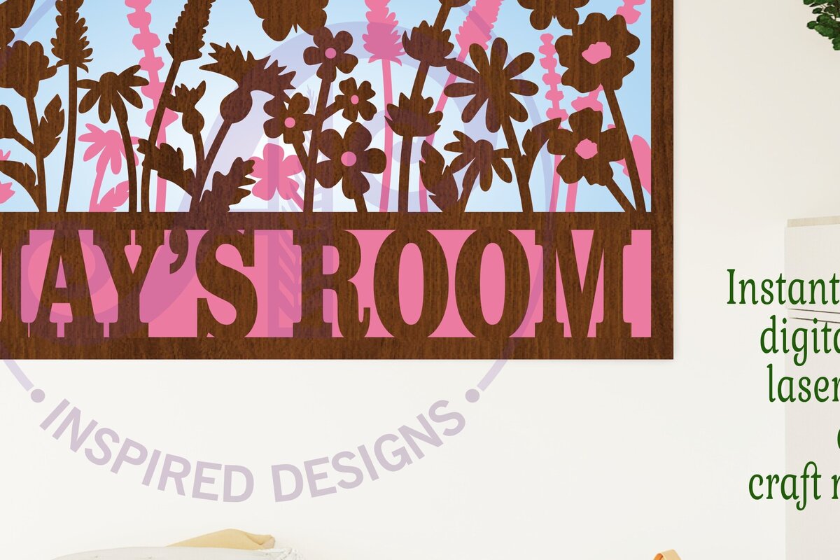 Intra απο ξύλο plywood 3mm-4mm πάχος – Άγρια λουλούδια Όνομα σκηνής Πινακίδα 3 Layer Δίασταση  20x20 cm INTRAFABR-112055343