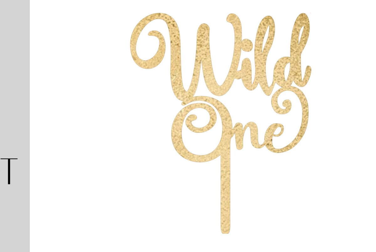 Intra απο ξύλο plywood 3mm-4mm πάχος – Αρχείο κοπής Wild One Cake Topper Δίασταση  20x20 cm INTRAFABR-9778122