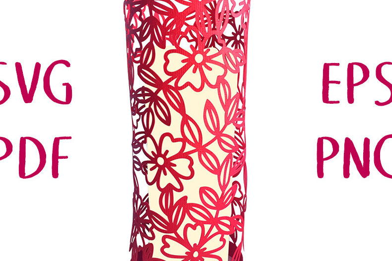 Intra απο ξύλο plywood 3mm-4mm πάχος – Φανάρι Wild Roses Papercut Δίασταση  20x20 cm INTRAFABR-14022823