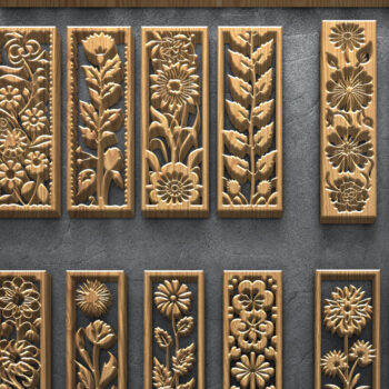 Intra απο ξύλο plywood 3mm-4mm πάχος – Σετ πάνελ λέιζερ Wildflower Bloom Δίασταση  20x20 cm INTRAFABR-124641191 - Image 1