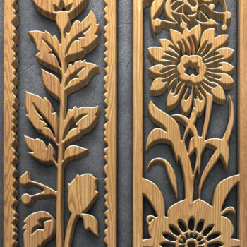 Intra απο ξύλο plywood 3mm-4mm πάχος – Σετ πάνελ λέιζερ Wildflower Bloom Δίασταση  20x20 cm INTRAFABR-124641191 - Image 4