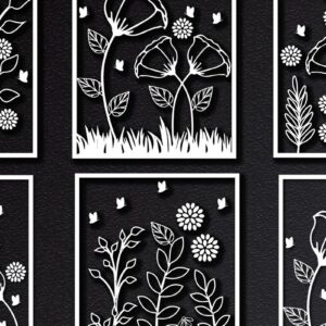 Intra απο ξύλο plywood 3mm-4mm πάχος – Wildflower Flower Art Wall Art Papercut Δίασταση  40x30 cm INTRAFABR-31981698