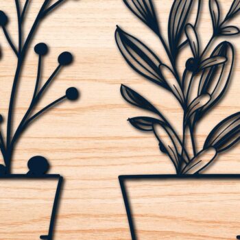 Intra απο ξύλο plywood 3mm-4mm πάχος – Πακέτο αγριολούλουδος σε γλάστρα Δίασταση  20x20 cm INTRAFABR-63866265 - Image 1