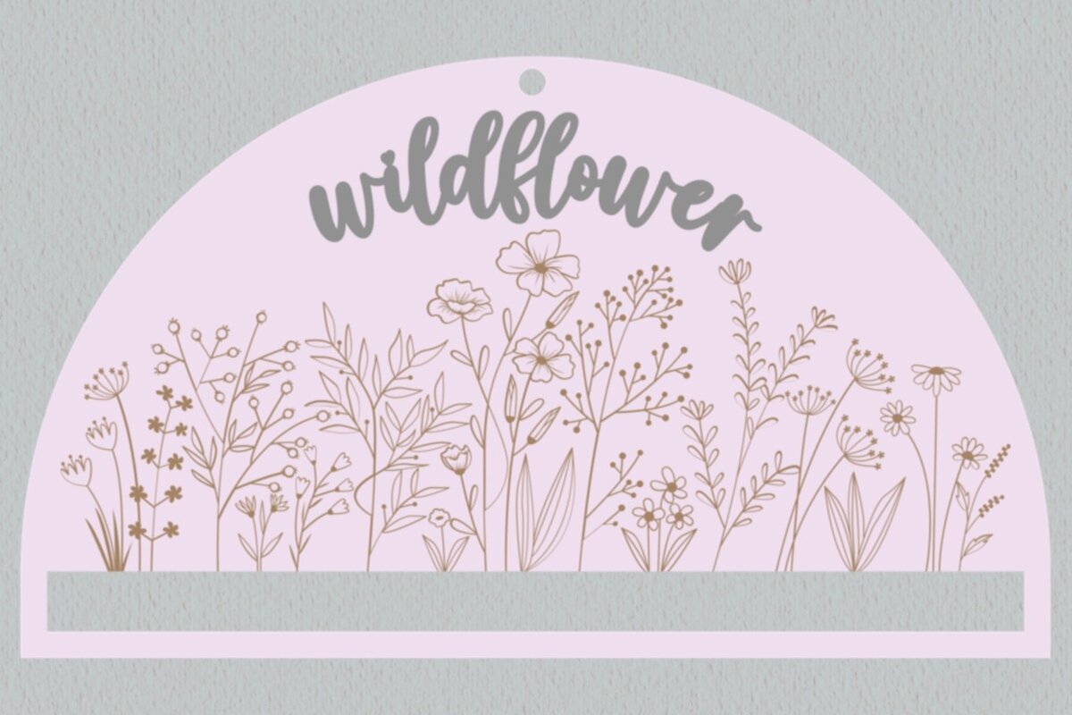 Intra απο ξύλο plywood 3mm-4mm πάχος – Wildflower Macrame Laser Δίασταση  20x20 cm INTRAFABR-29007692