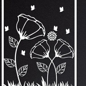 Intra απο ξύλο plywood 3mm-4mm πάχος – Αρχείο κομμένο από χαρτί Wildflower Floral Δίασταση  20x20 cm INTRAFABR-31980207