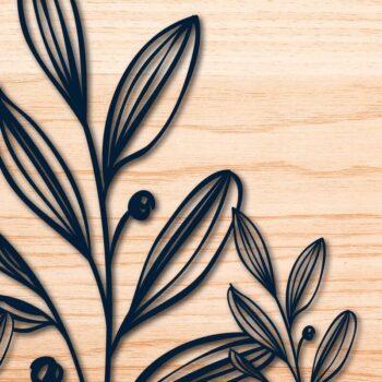 Intra απο ξύλο plywood 3mm-4mm πάχος – Πακέτο κοπής με λέιζερ Wildflower Δίασταση  20x20 cm INTRAFABR-60519043 - Image 5