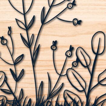 Intra απο ξύλο plywood 3mm-4mm πάχος – Πακέτο κοπής με λέιζερ Wildflower Δίασταση  20x20 cm INTRAFABR-60519043 - Image 7